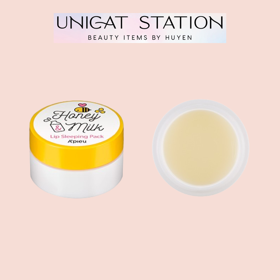 (Bao bì mới) Dưỡng Môi A'PIEU Honey & Milk Lip Oil/Balm/Sleeping Pack