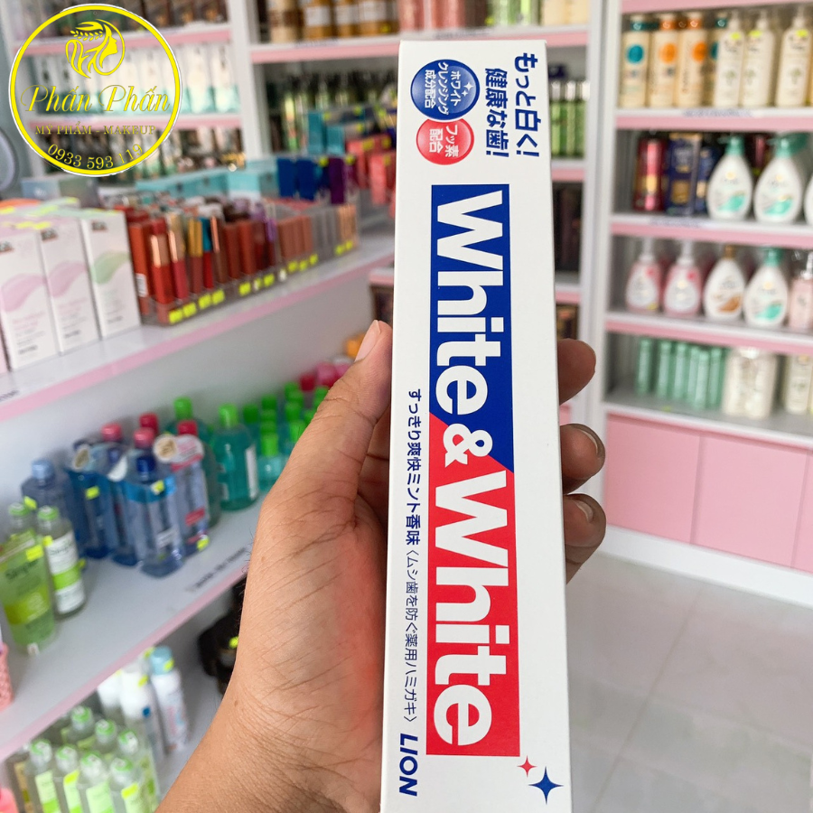 Kem đánh răng White & White Nhật Lion 150g