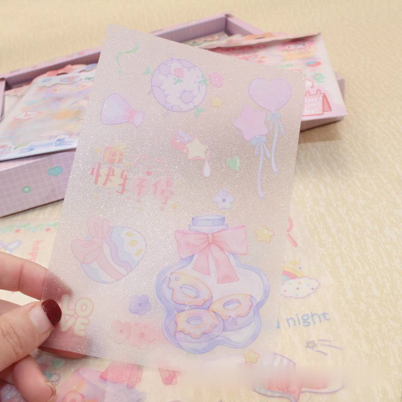 Set sticker cute quai xách , hình dán dễ thương