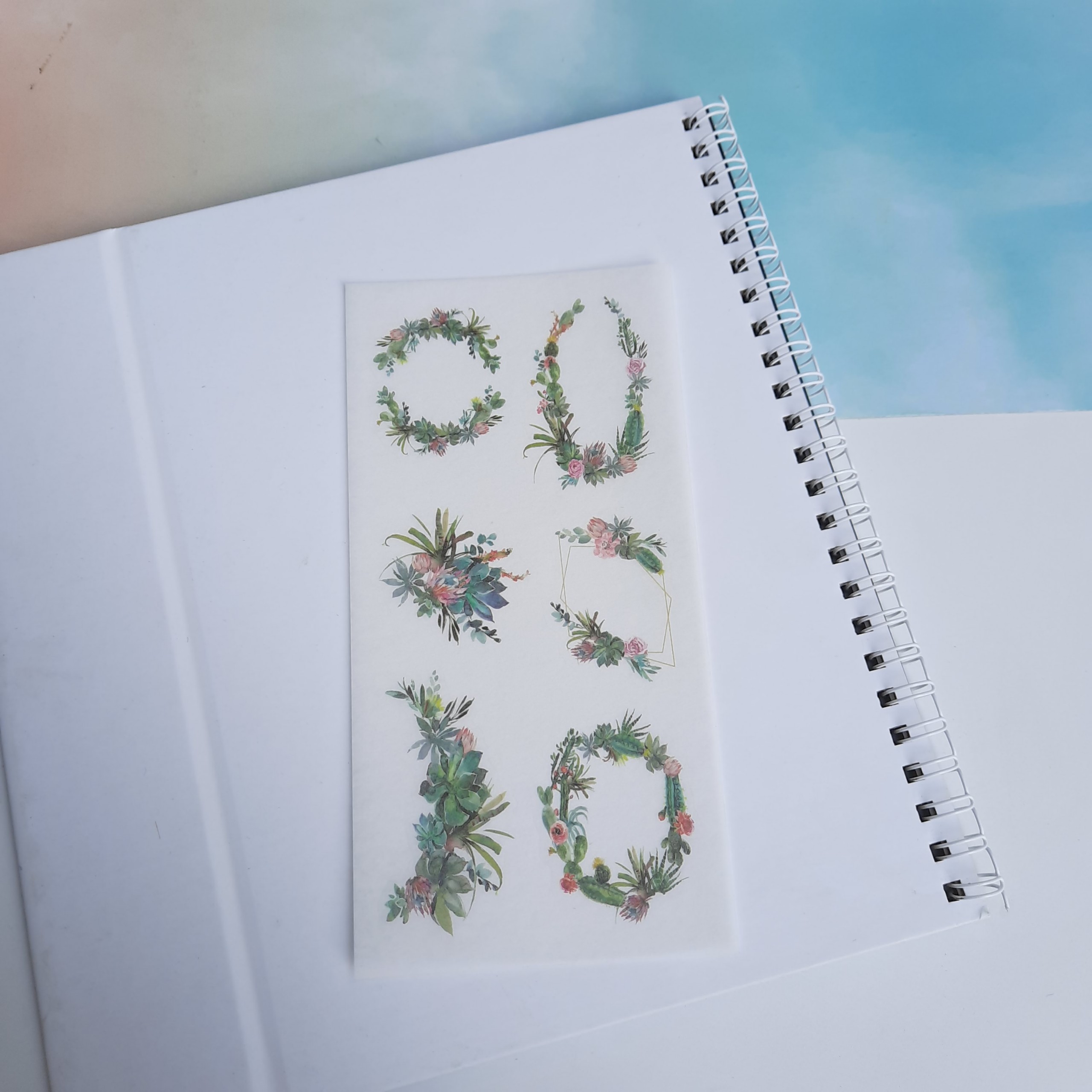 [HCM]Bộ 6 Tấm Sticker Cây Hoa Mini (8x16 cm )