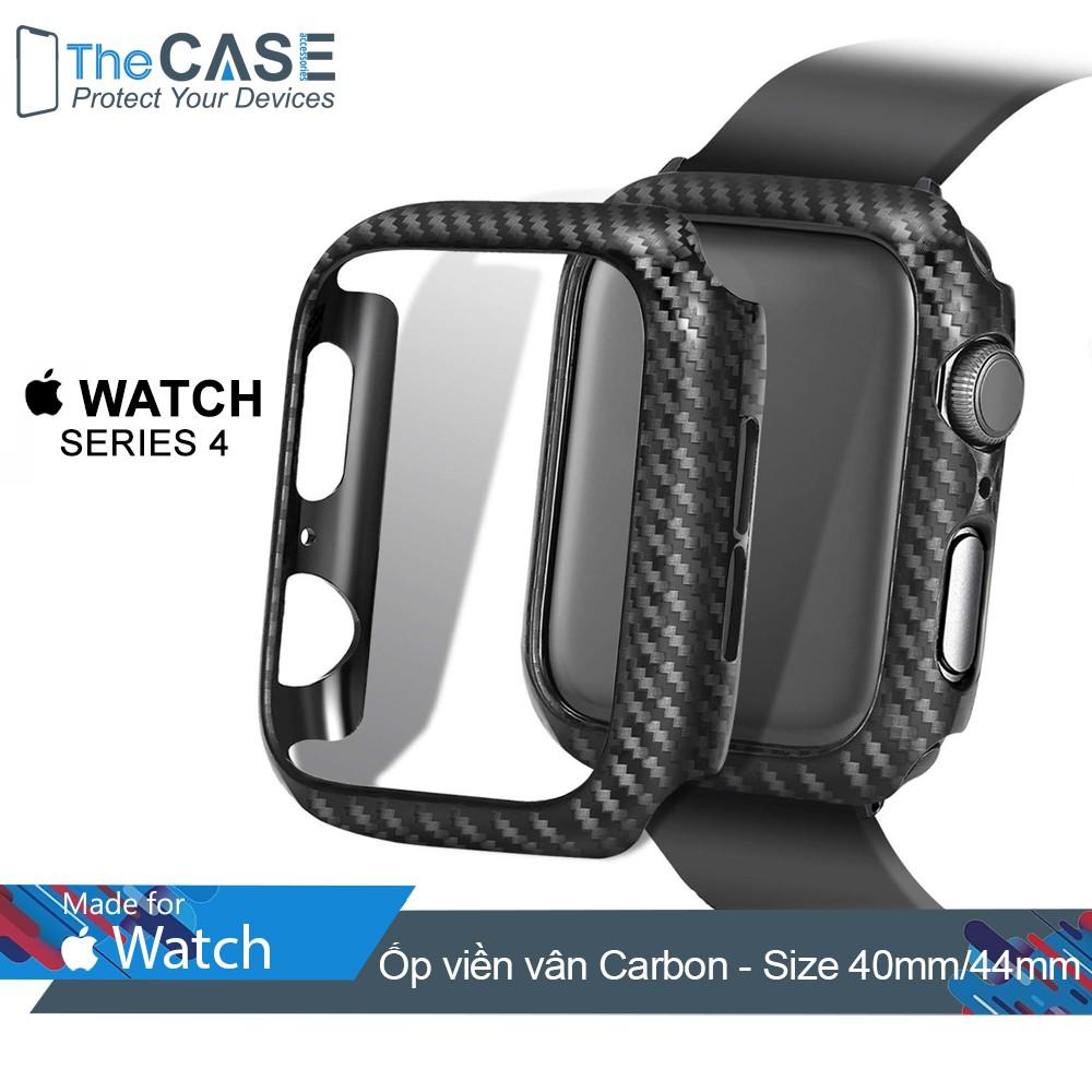 Ốp Viền Apple Watch Series 4 Vân Carbon (Size 40mm/44mm, The Case)