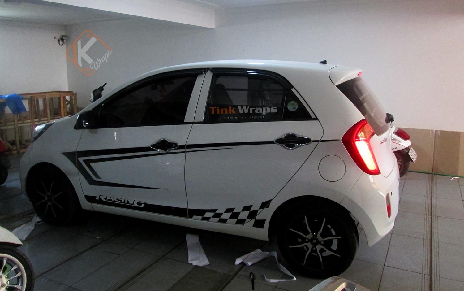 Tem xe Kia Morning chỉ nhỏ đơn giản