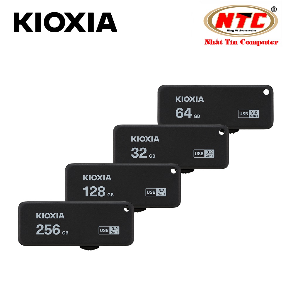 USB 3.2 Gen 1 Kioxia TransMemory U365 256GB 150Mb/s (Đen) - Formerly Toshiba Memory - Nhất Tín Computer