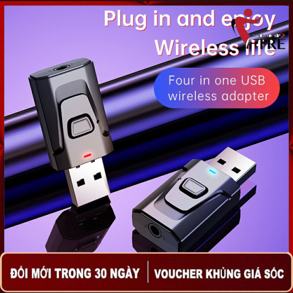 Bảng giá Thiết bị thu, phát âm thanh kết nối Bluetooth 5.0 Aux Rca cổng cắm Usb 3.5mm cho TV PC xe hơi Phong Vũ