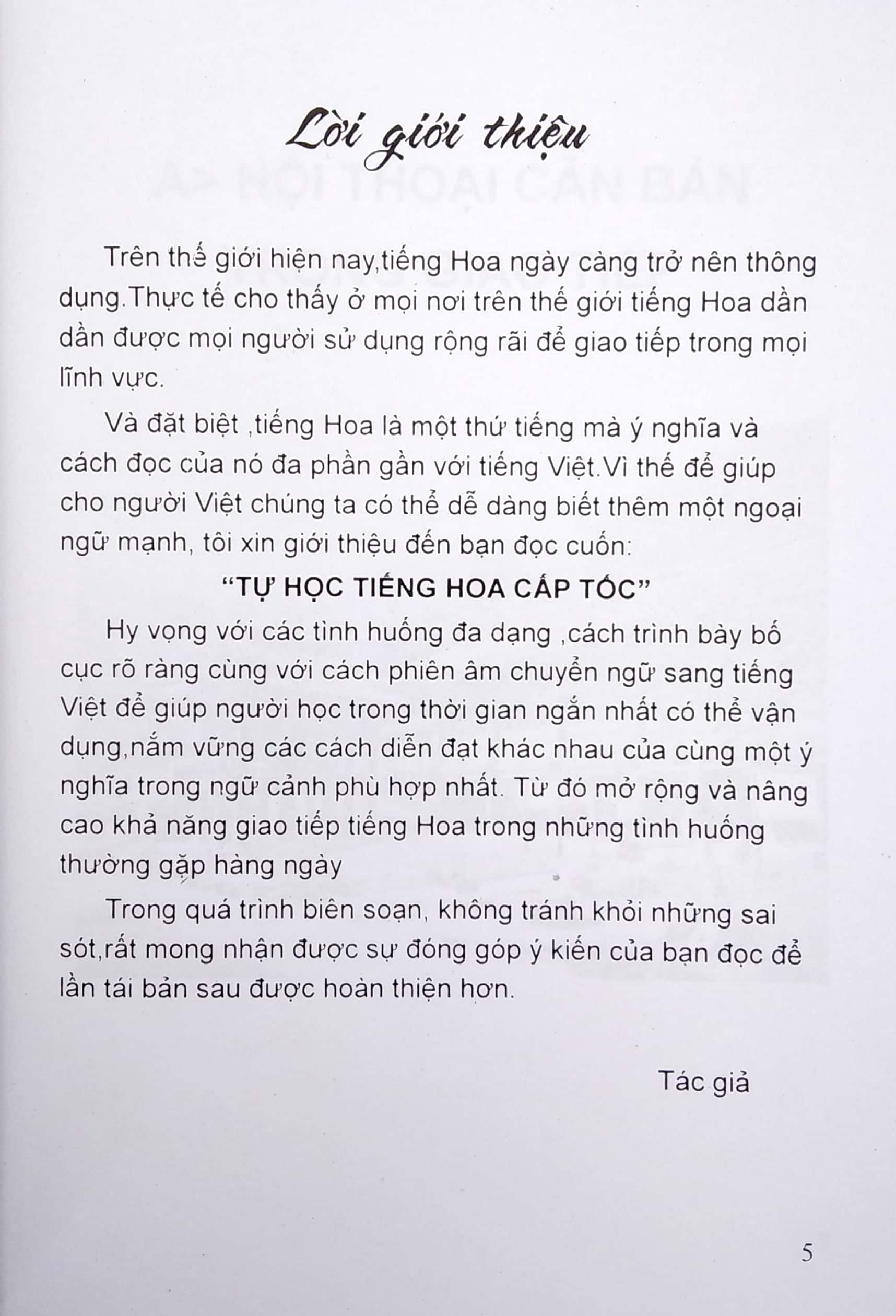 Fahasa - Tự Học Tiếng Hoa Cấp Tốc