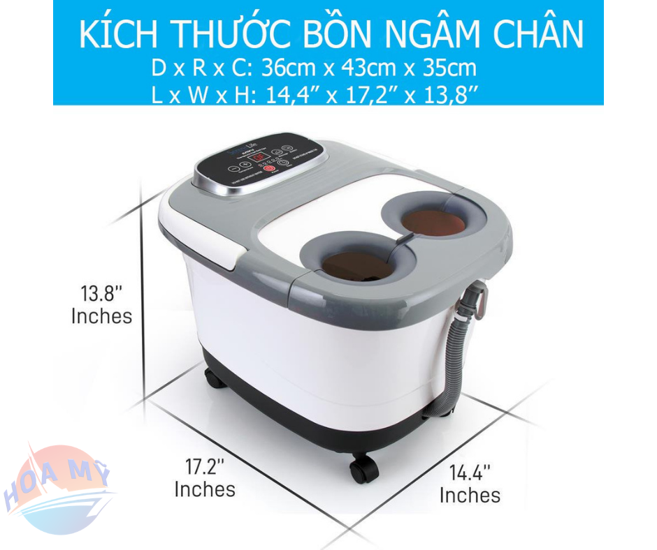 Bồn Ngâm Chân Massage SereneLife SLFTSP18