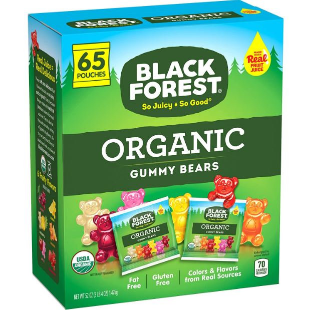 combo 10 gói kẹo dẻo gấu black forest organic gummy bear 23g 4