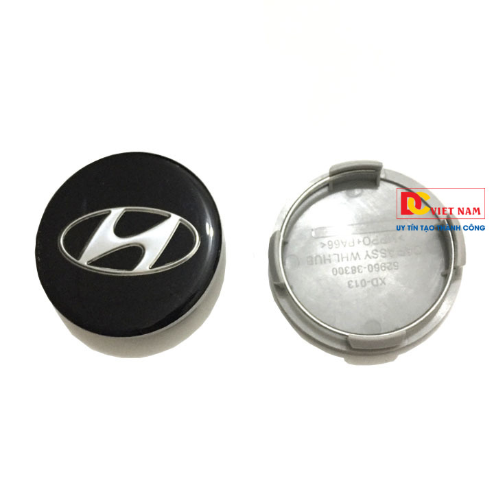 1 chiếc ốp lazang, logo chụp mâm bánh xe ô tô, xe hơi Huyndai HY-60 đường kính 60mm