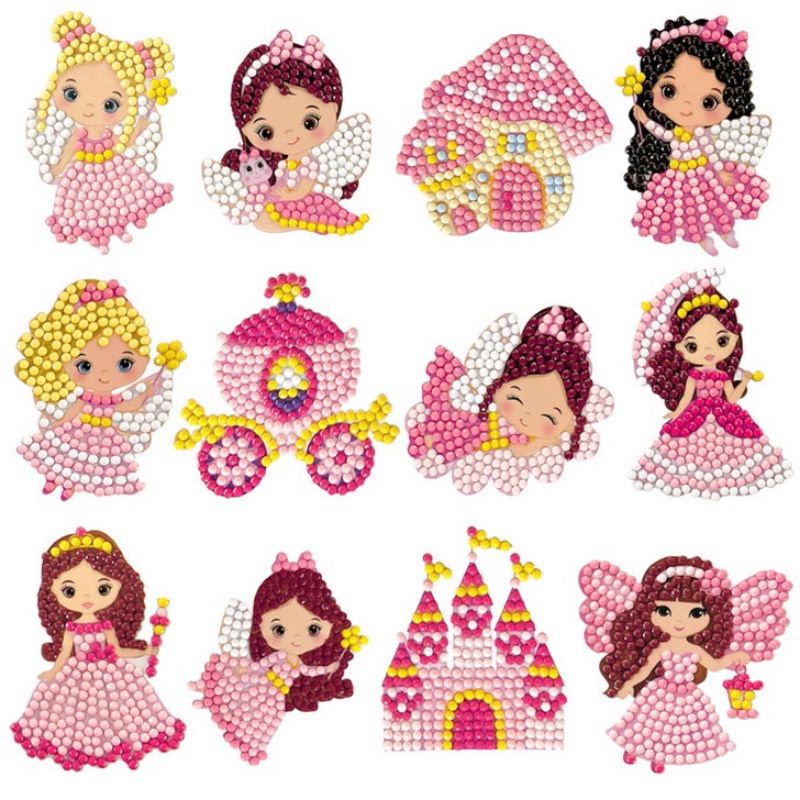Tranh đính đá sticker thiên thần cho bé