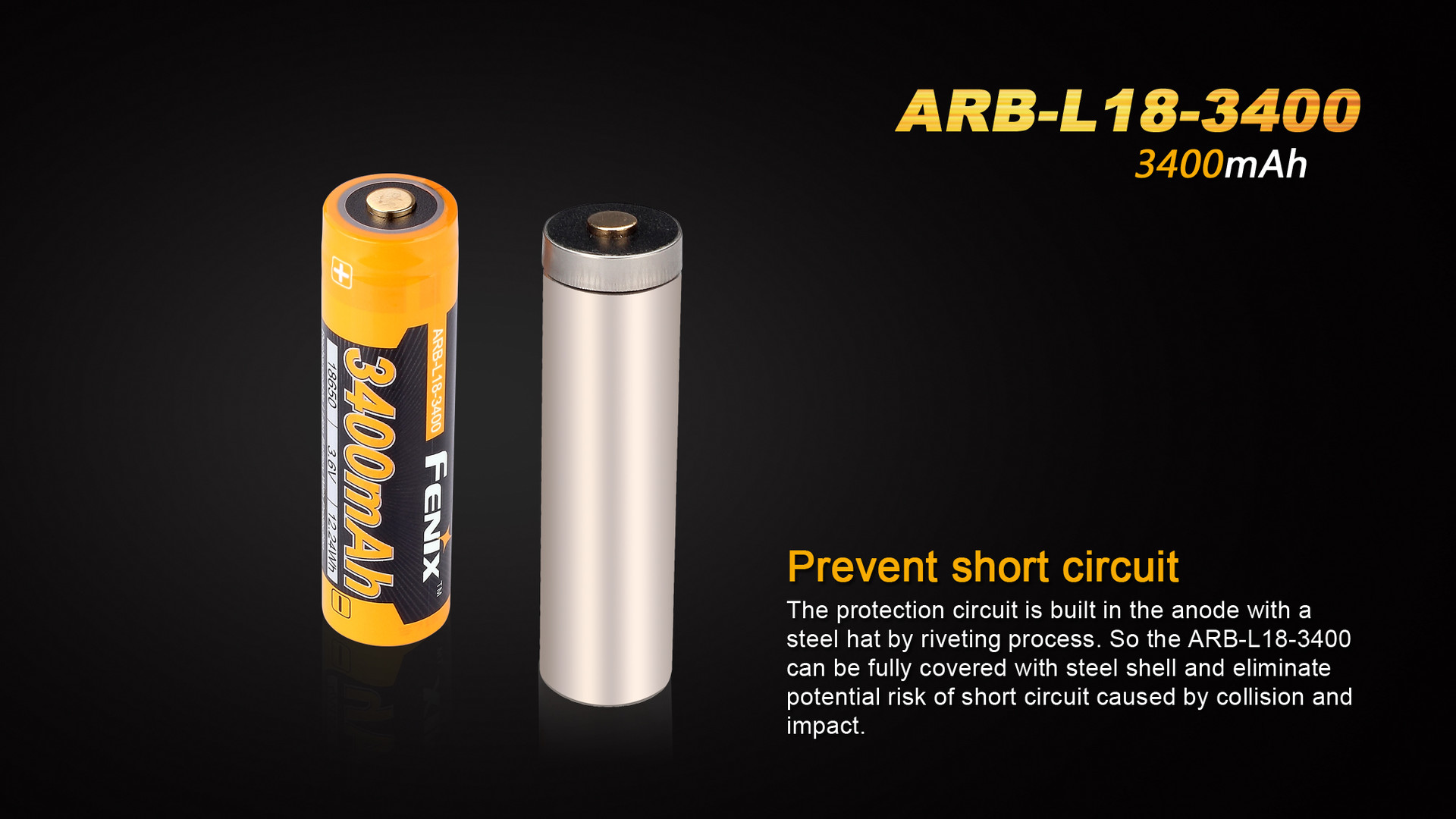 Pin Fenix 18650 3400mAh