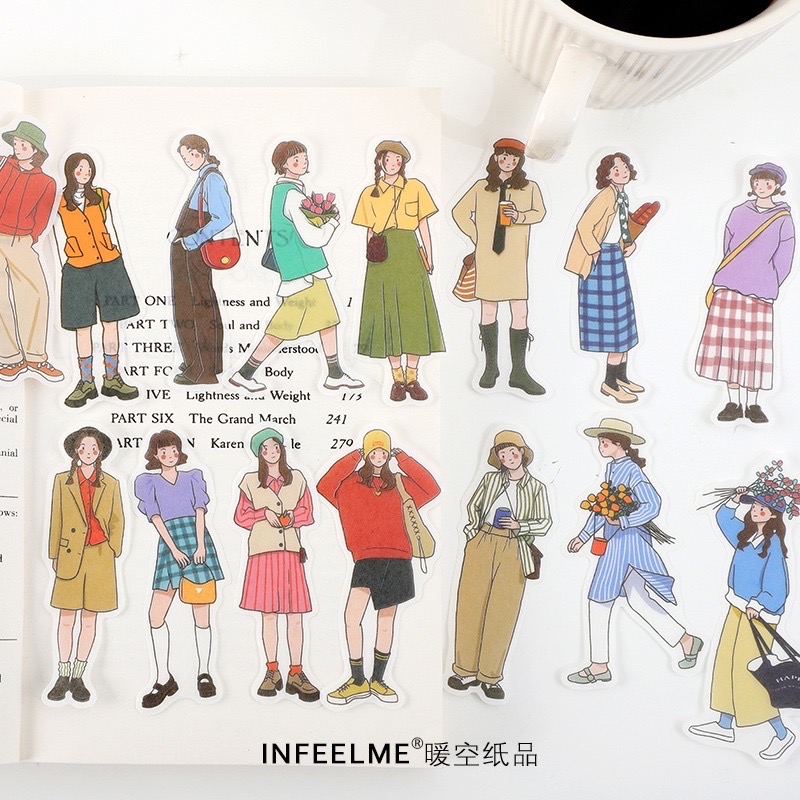 Stickers Tách Từ Các Set Lớn dùng để trang trí vintage