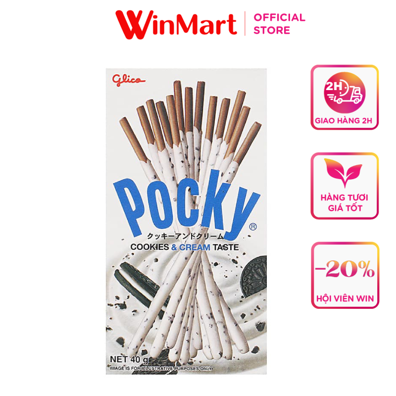 [Siêu thị WinMart] -Bánh Que  Pocky Cookies & Cream hộp 40g