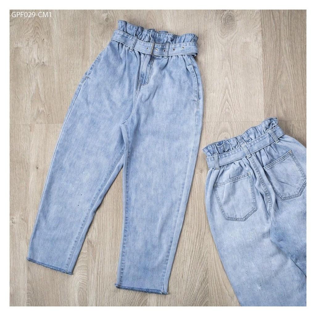 QUẦN JEAN NỮ BAGGY + DÂY LƯNG KIỂU TD3