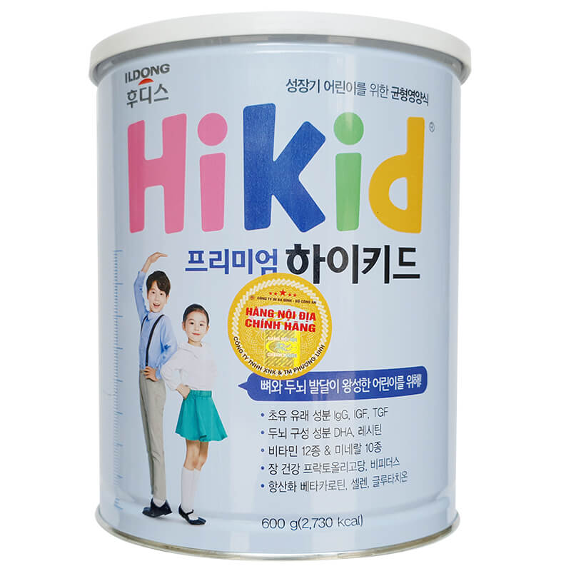 Sữa Hikid Vani, Socola, Premium 600g (Date 2026)