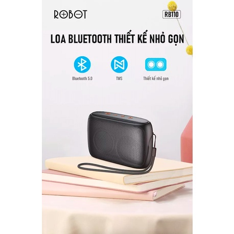 Loa Bluetooth Mini ROBOT RB110 Công Suất 5W Hỗ Trợ Kết Nối USB/Thẻ Nhớ TF