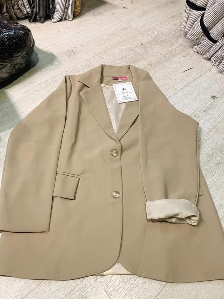 Áo Blazer Suông Hàn Quốc Trơn