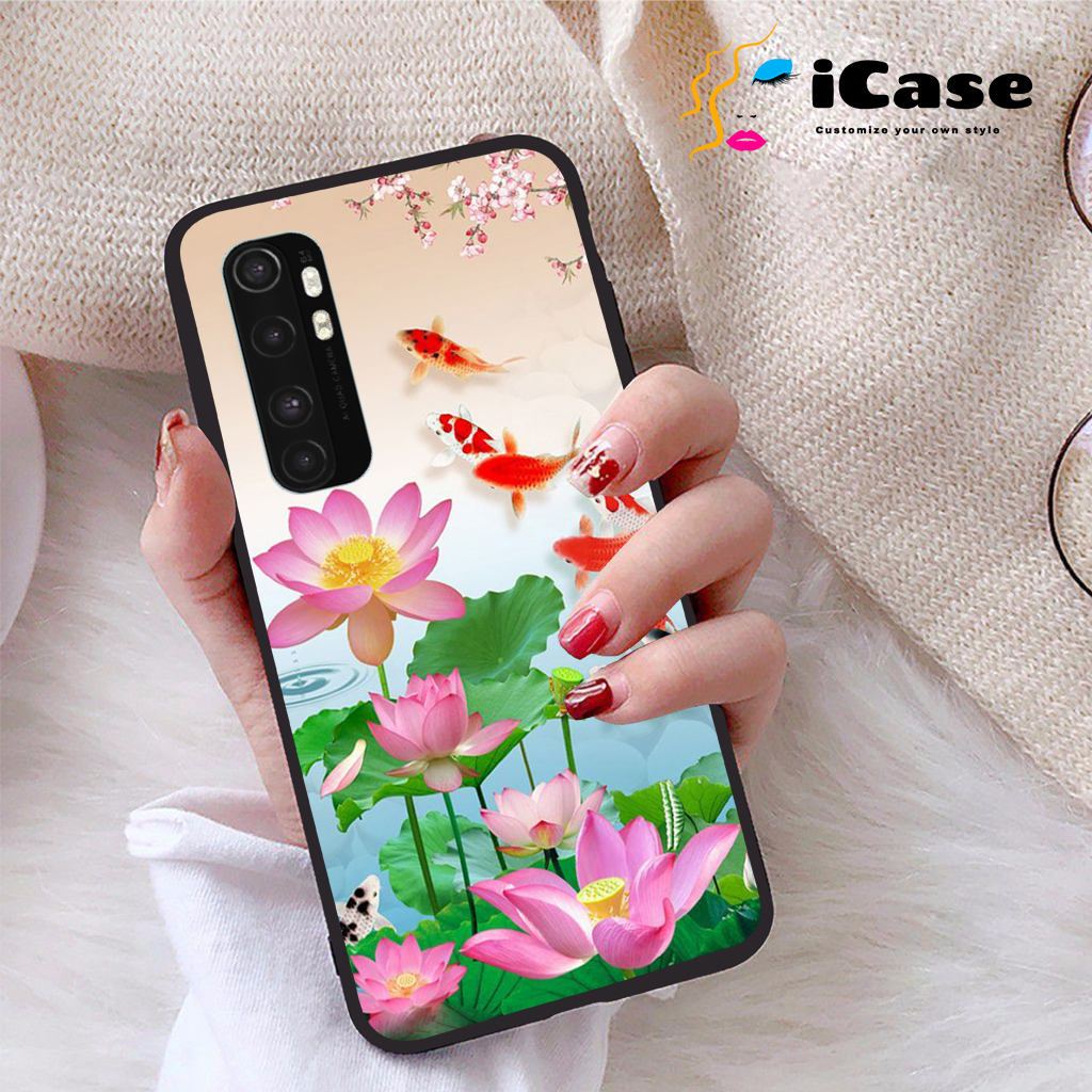 Ốp lưng Xiaomi Mi Note 10 Lite viền dẻo TPU BST Sen