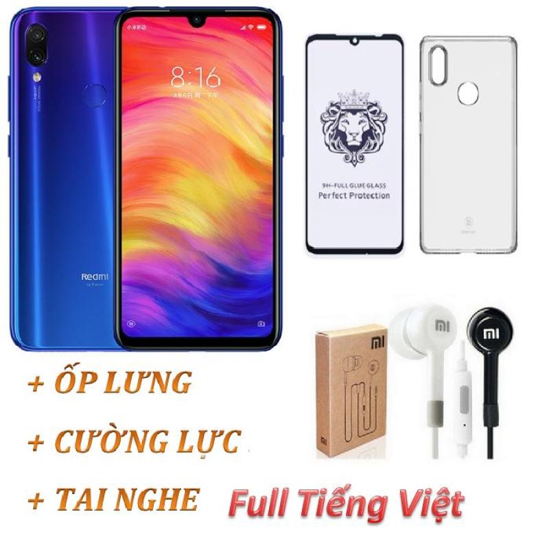 Xiaomi Redmi Note 7 Ram 3GB 32GB (Rom Quốc Tế) + Ốp lưng + Cường lực 5D Full màn + Tai nghe ShopOnline24- Hàng Nhập Khẩu