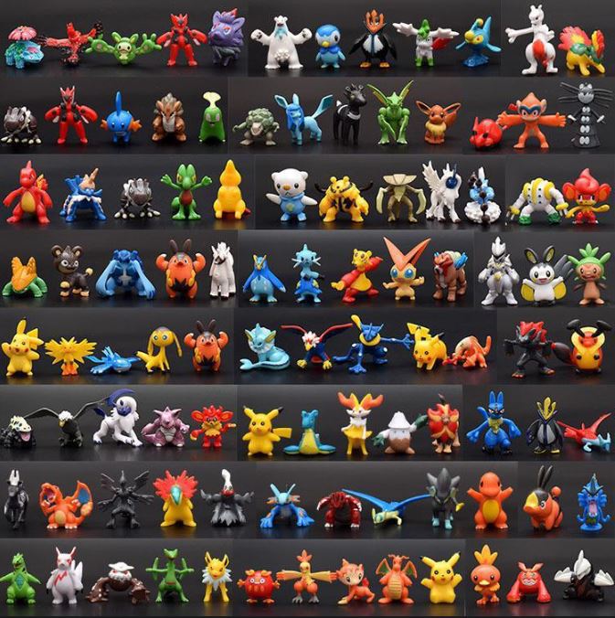 Mô hình nhân vật pokemon mini, mô hình pikachu mini