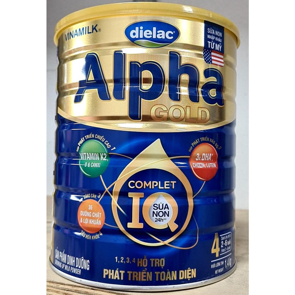 Sữa bột Alpha gold step 3/4 1kg4 (1400g) hộp thiếc