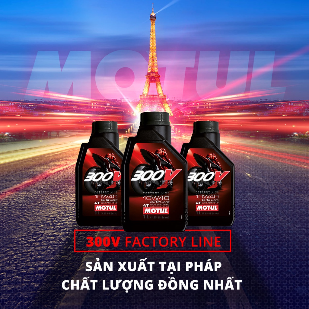 Nhớt Motul 300v 10w40 nhập khẩu