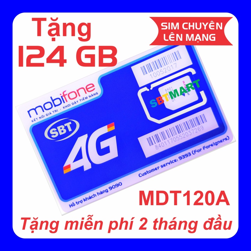 [Max Data 60 ngày] Sim 4G MobiFone 62 GB/tốc độ cao + sử dụng không giới hạn tốc độ 5 Mbps