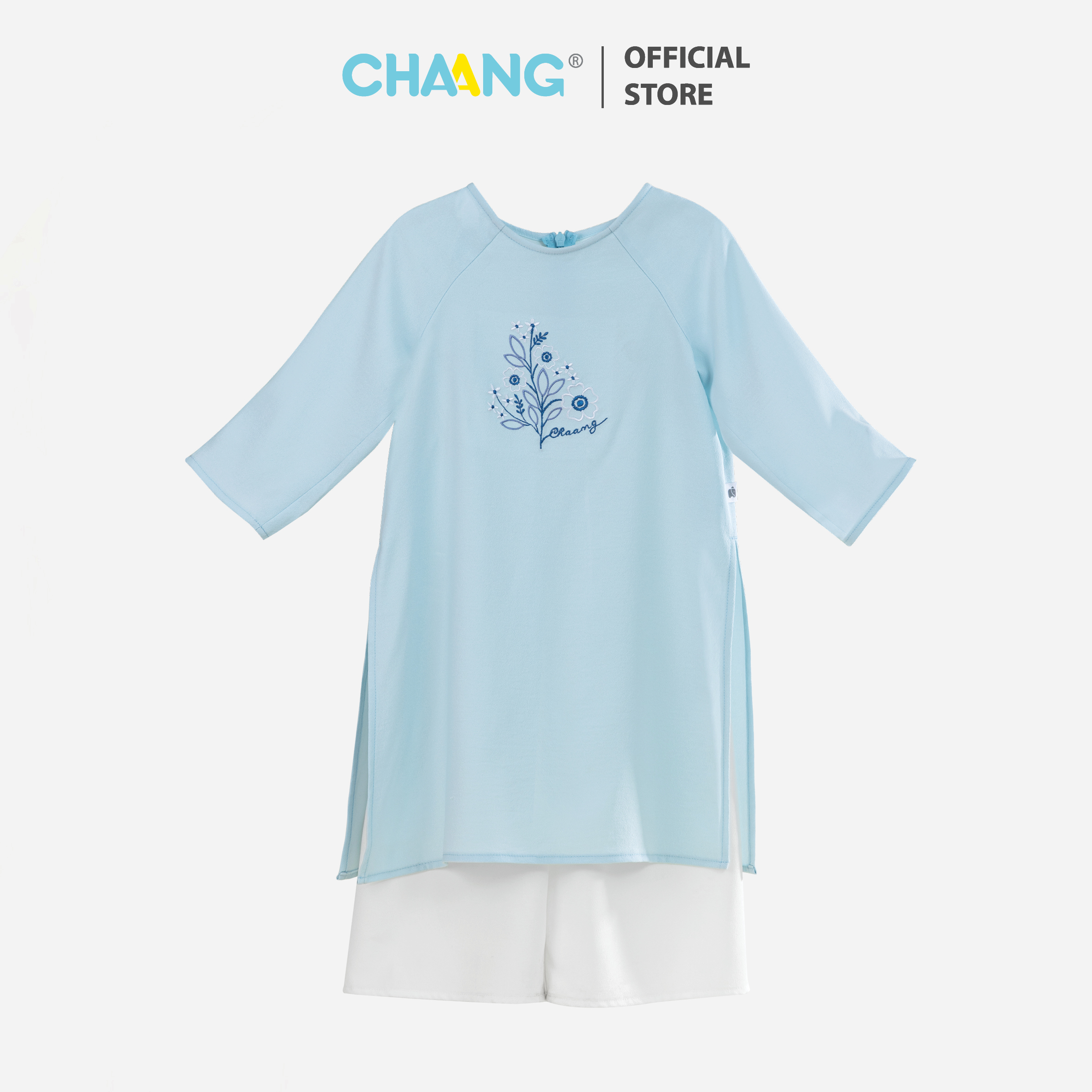 [CHAANG] Bộ áo dài bé gái Chaang xanh ngọc