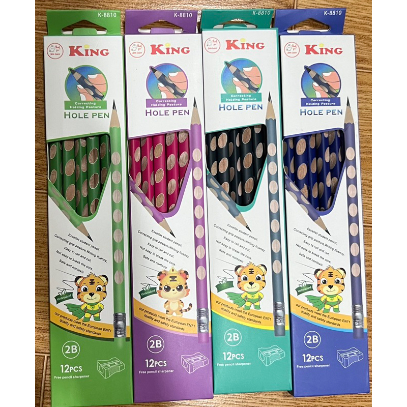 Combo 12 cây bút chì định vị thông minh 2B tặng kèm chuốt chì