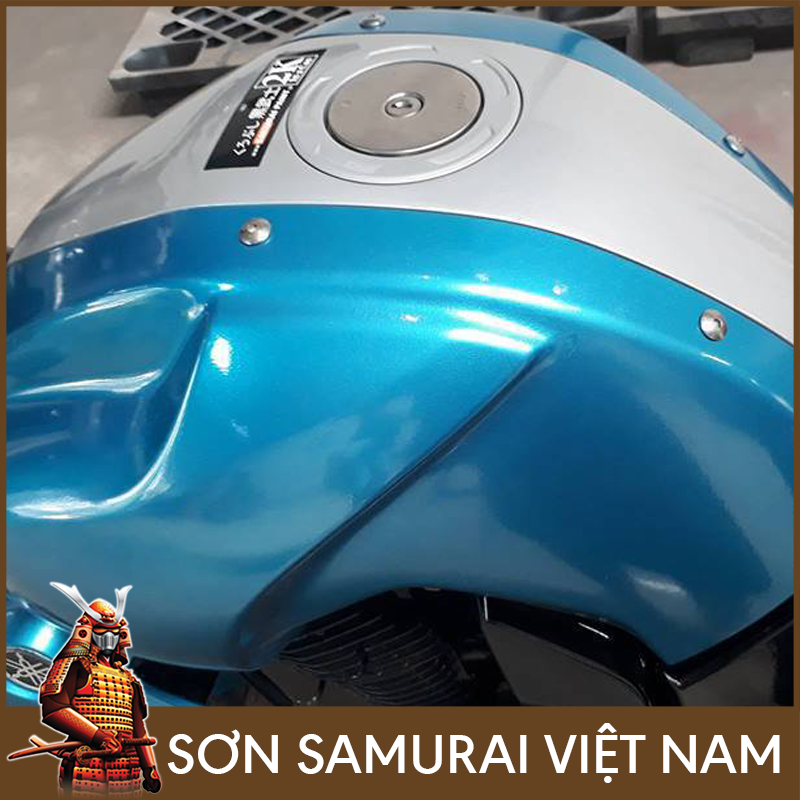 Sơn samurai xanh ánh kim  - Chai sơn màu xanh 2511 sơn xịt samurai