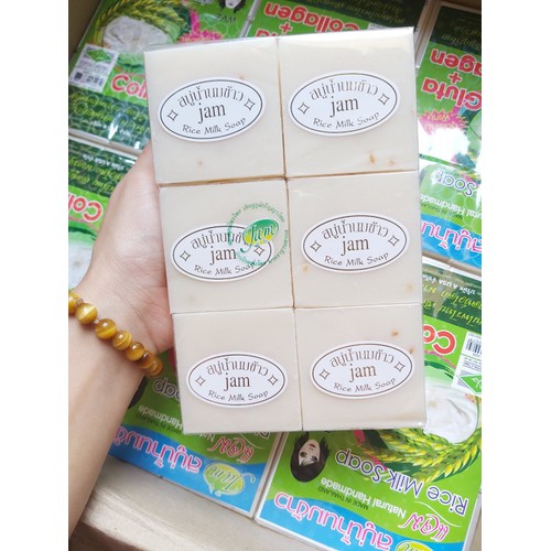 COMBO 12 CỤC [1 LỐC]  XÀ PHÒNG CÁM GẠO THÁI LAN