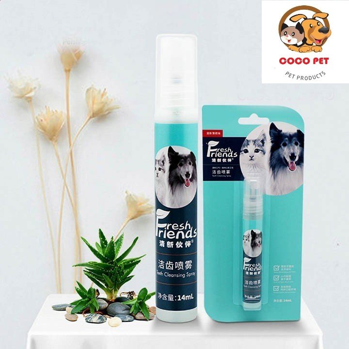 Nước Xịt Thơm Miệng, Diệt Khuẩn Khử Mùi Hôi Miệng Cho Chó Mèo  Fresh Friend 14ml