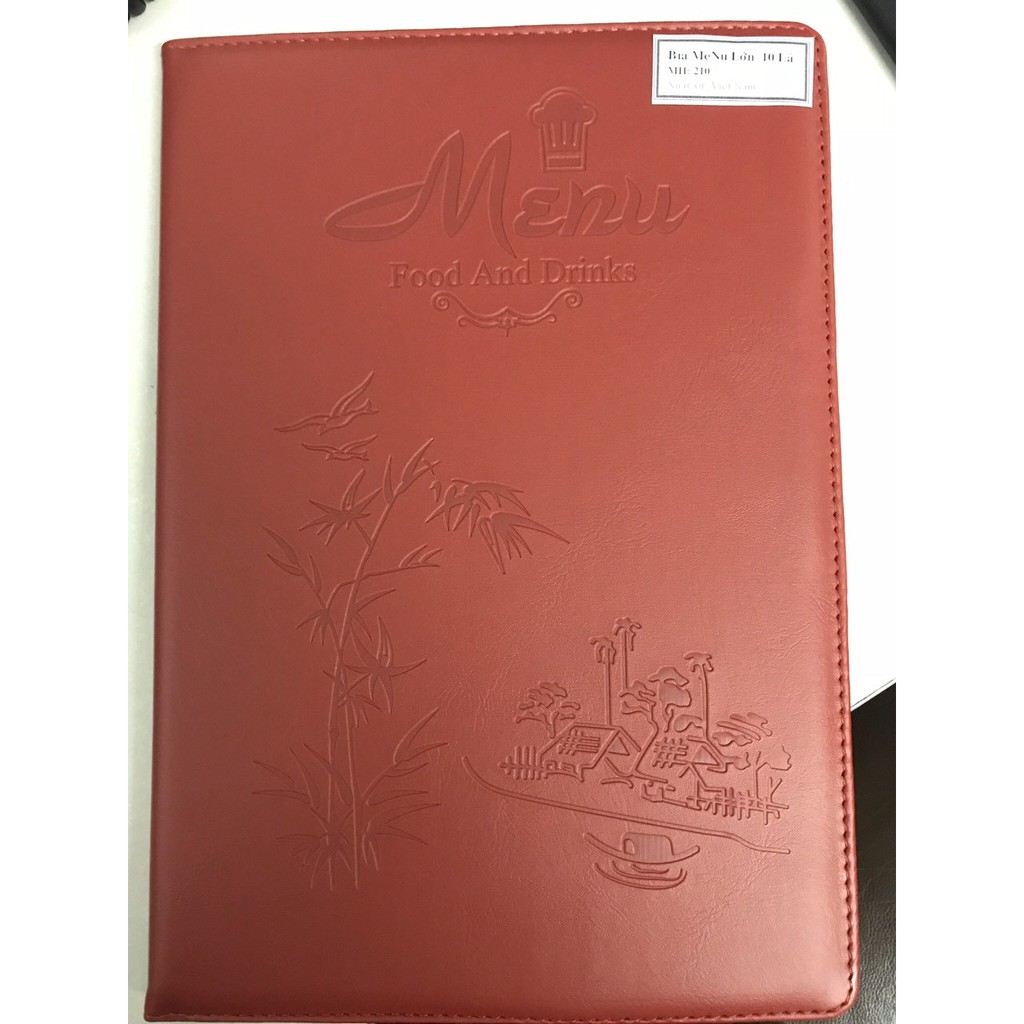 Bìa 10 Lá Menu A4 Da Cao Cấp 210
