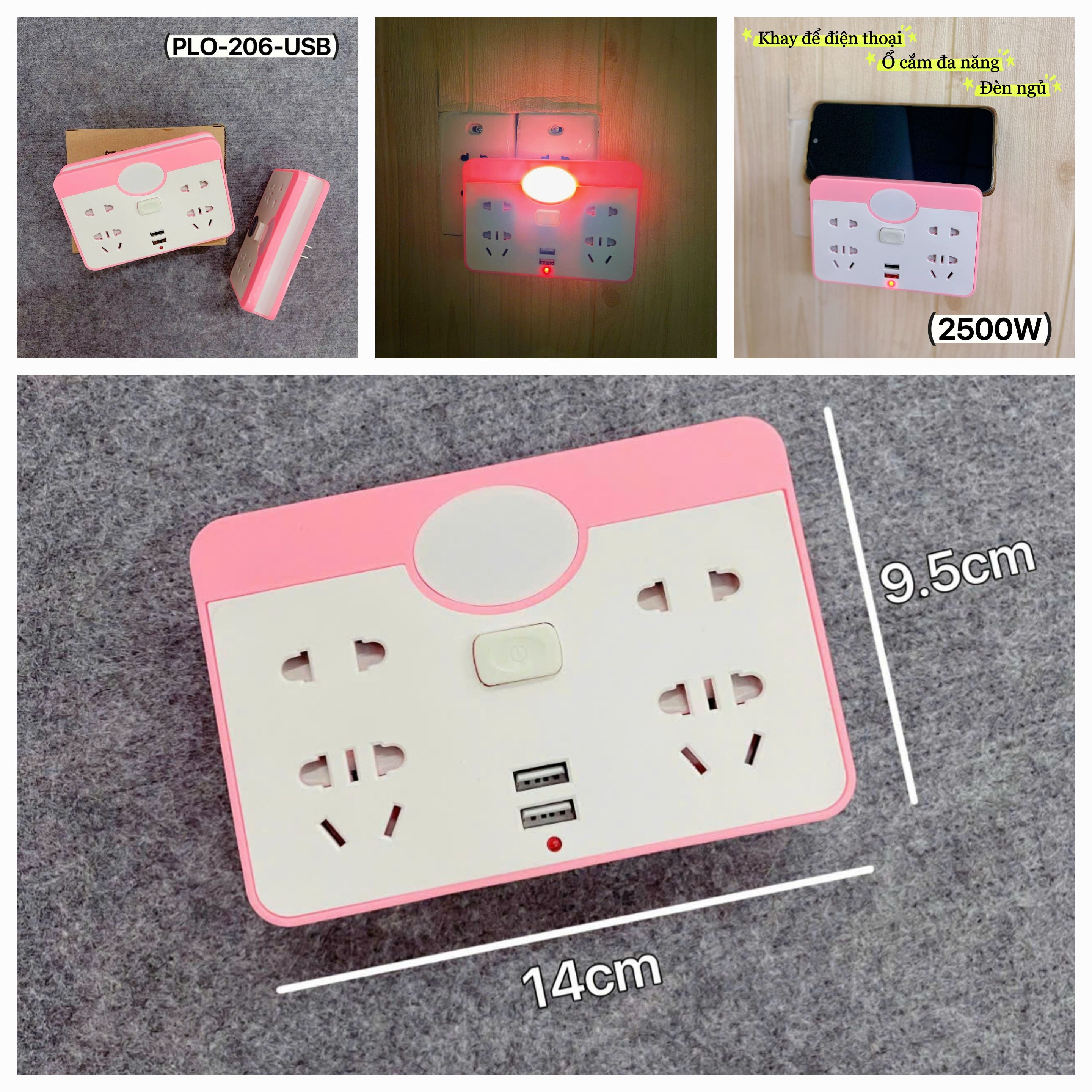 Ổ Điện MINI Siêu Rẻ, có Cổng USB Sạc Điện Thoại
