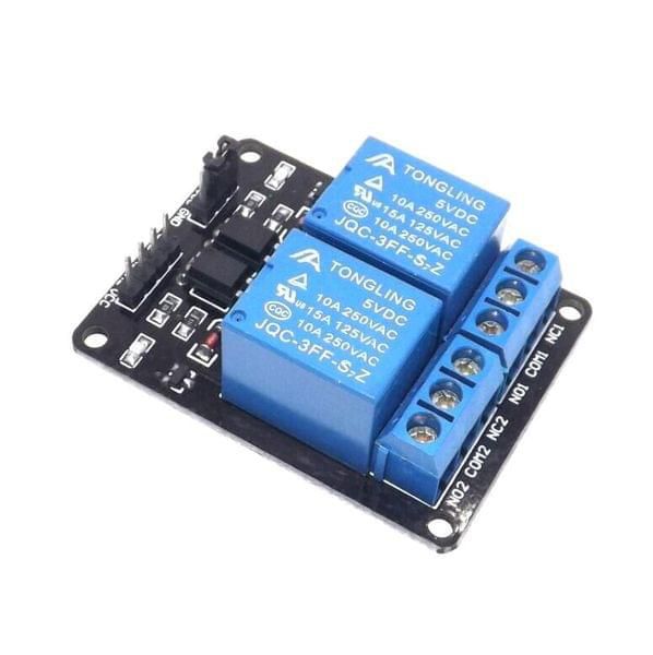 Module 2 Relay Với Opto Cách Ly 5VDC (Kích mức thấp)