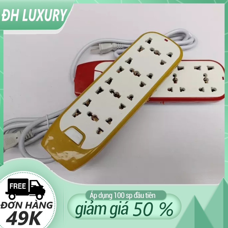 Ổ cắm điện thông minh 8 ổ cắm cao cấp chống giật, ổ cắm chống nước