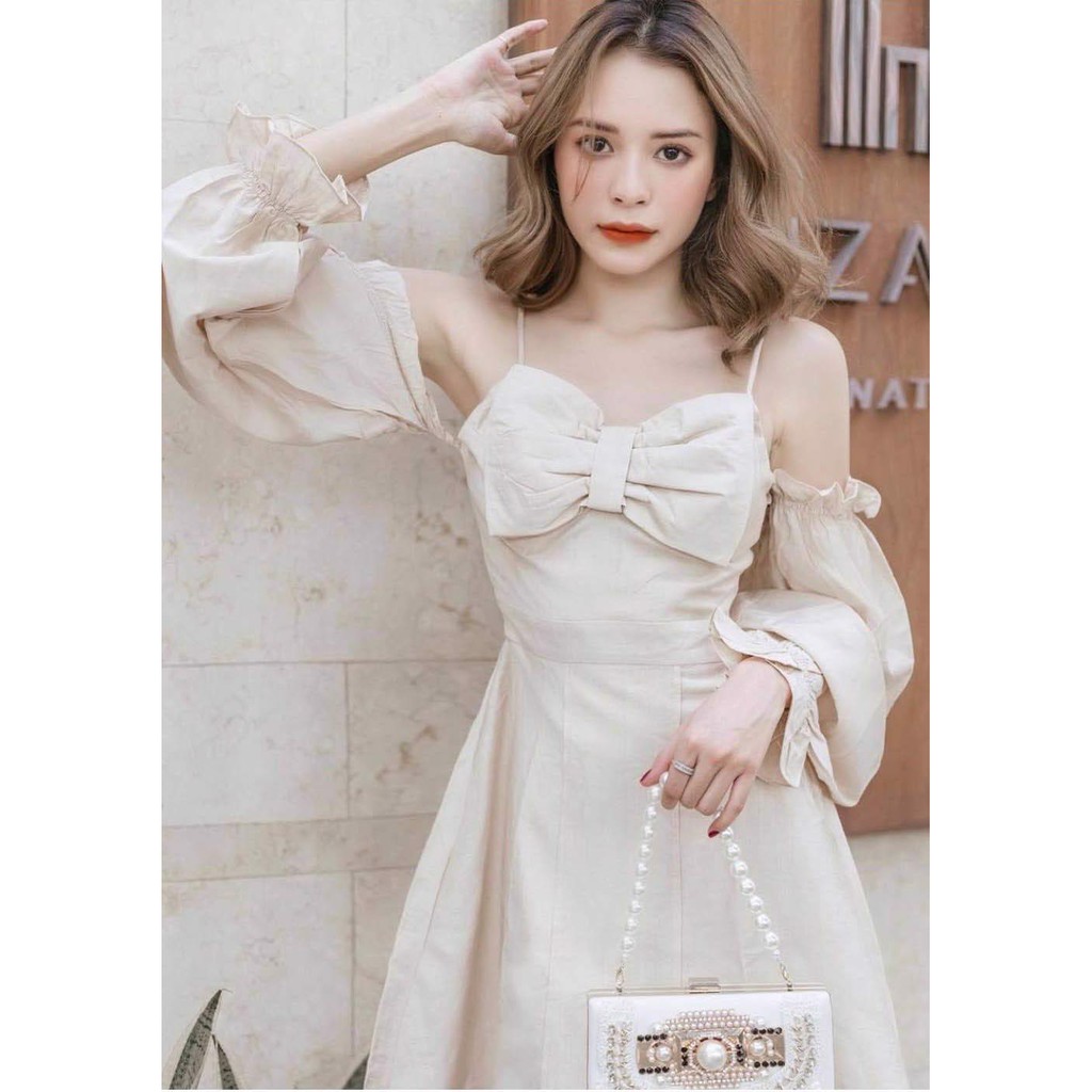ĐẦM THIẾT KẾ NƠ NGỰC