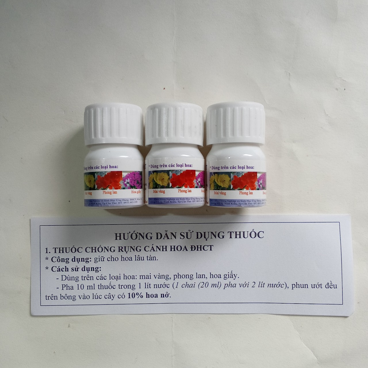 Chất CHỐNG RỤNG CÁNH HOA Đại Học Cần Thơ