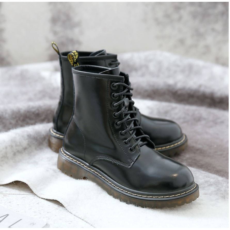 Combat boots (Ver 3.5cm) - Giày da bò nữ