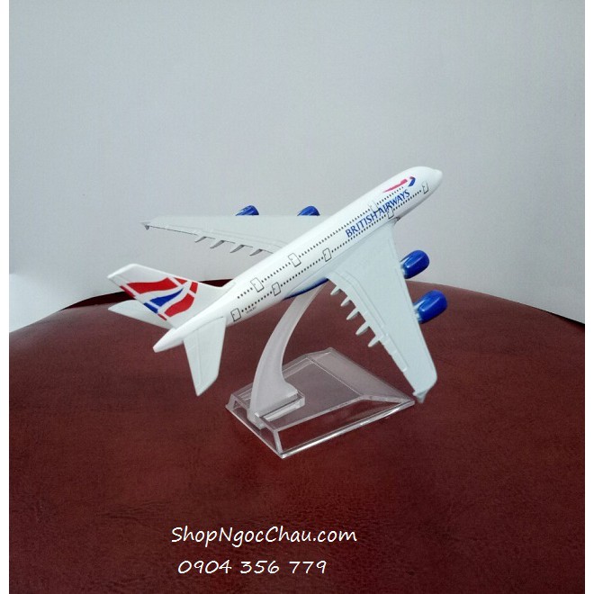 Mô hình máy bay tĩnh A380 British airways 16cm