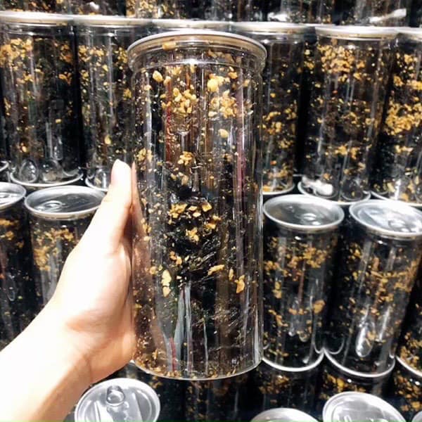Rong Biển Sấy tỏi lon pet 200gr