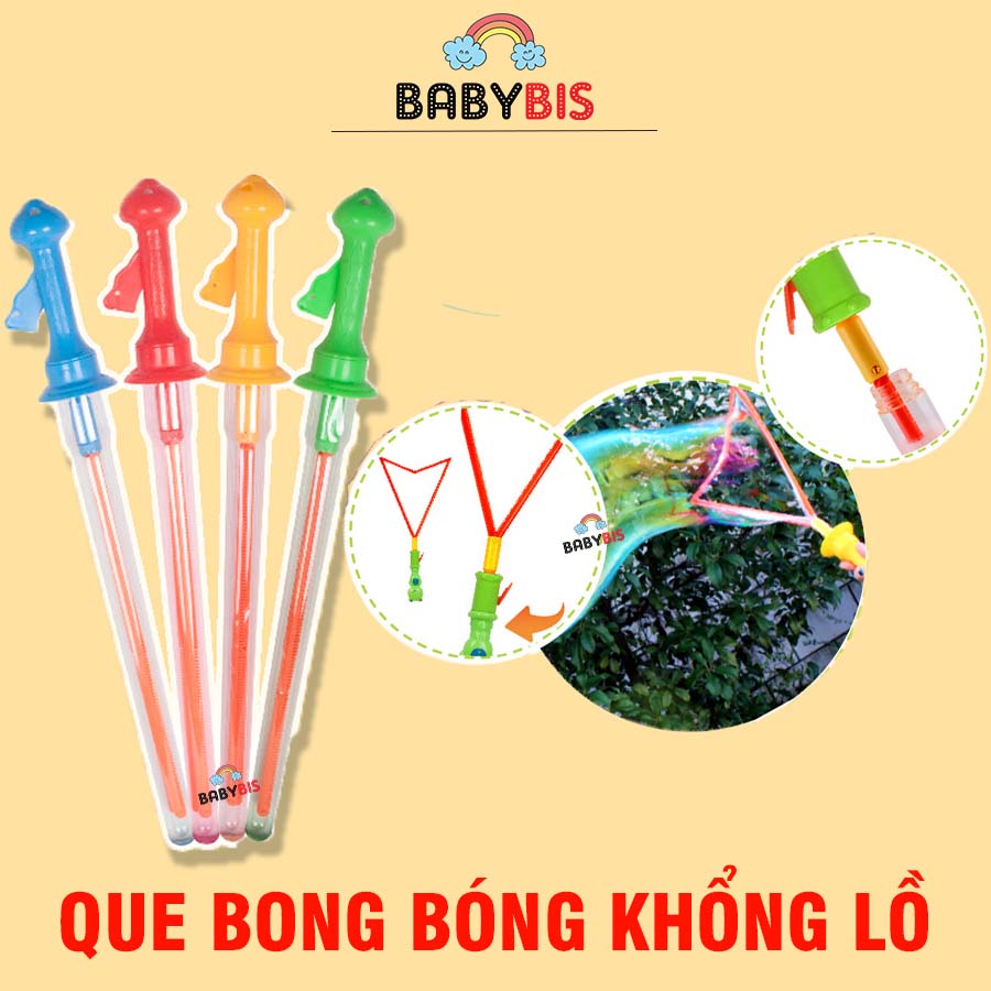 Cây Que bong bóng 5 lổ lớn - que bong bóng khổng lồ bong bóng xà phòng Cho bé vui chơi thỏa thích Babybis
