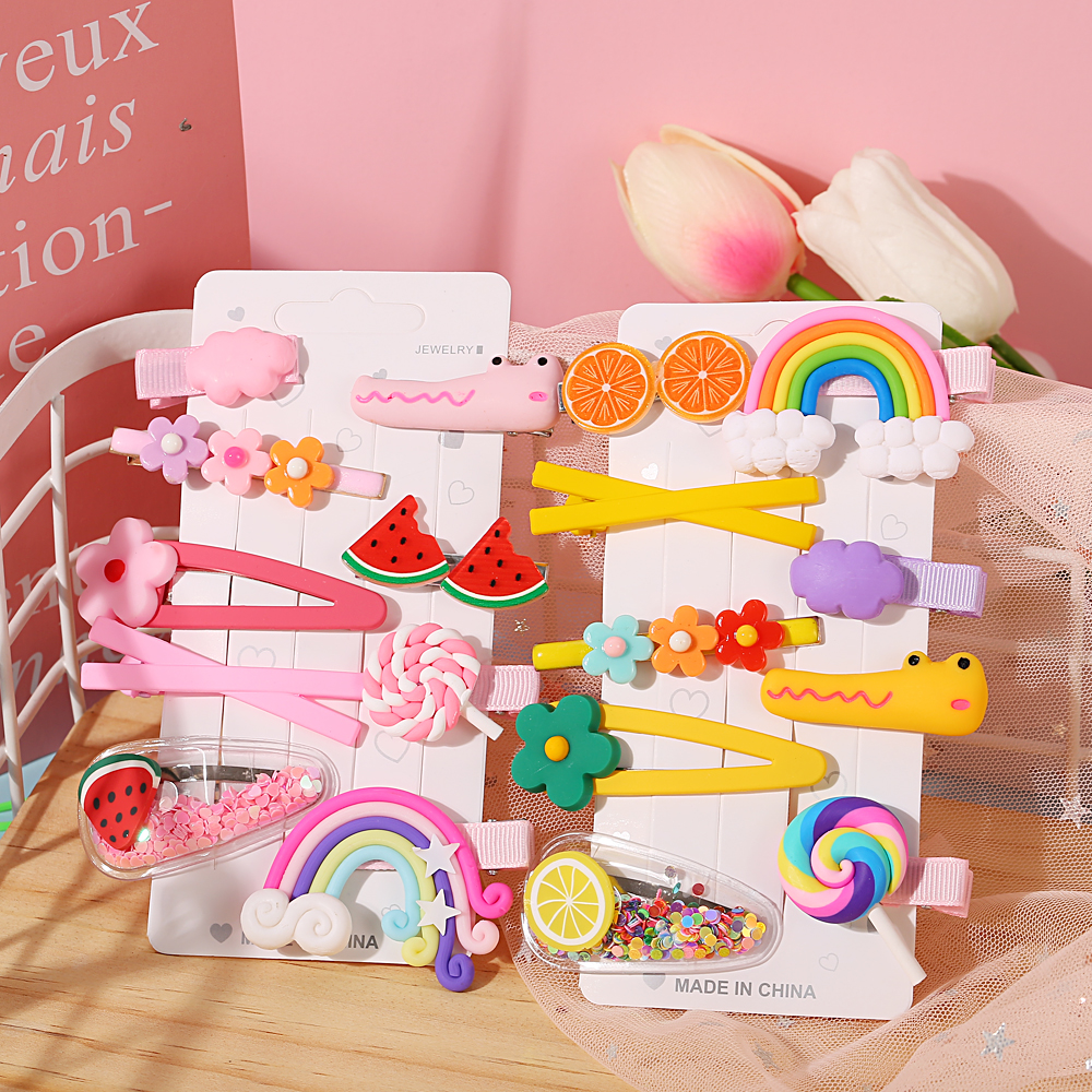 [HCM]Set 10 Kẹp Tóc Cầu Vồng Cho Bé