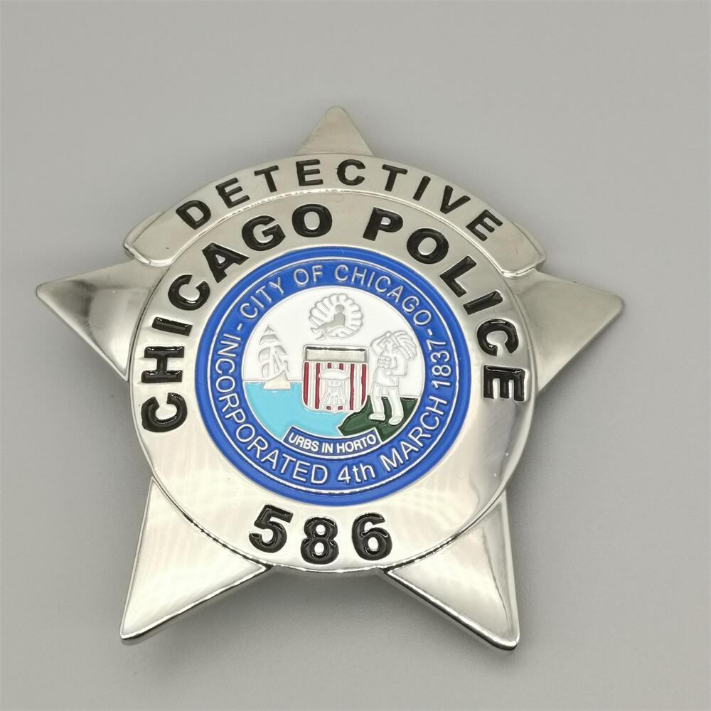 Huy hiệu kim loại chicago hoa kỳ tài liệu fbi fbi huy hiệu huân chương tưởng niệm huy hiệu