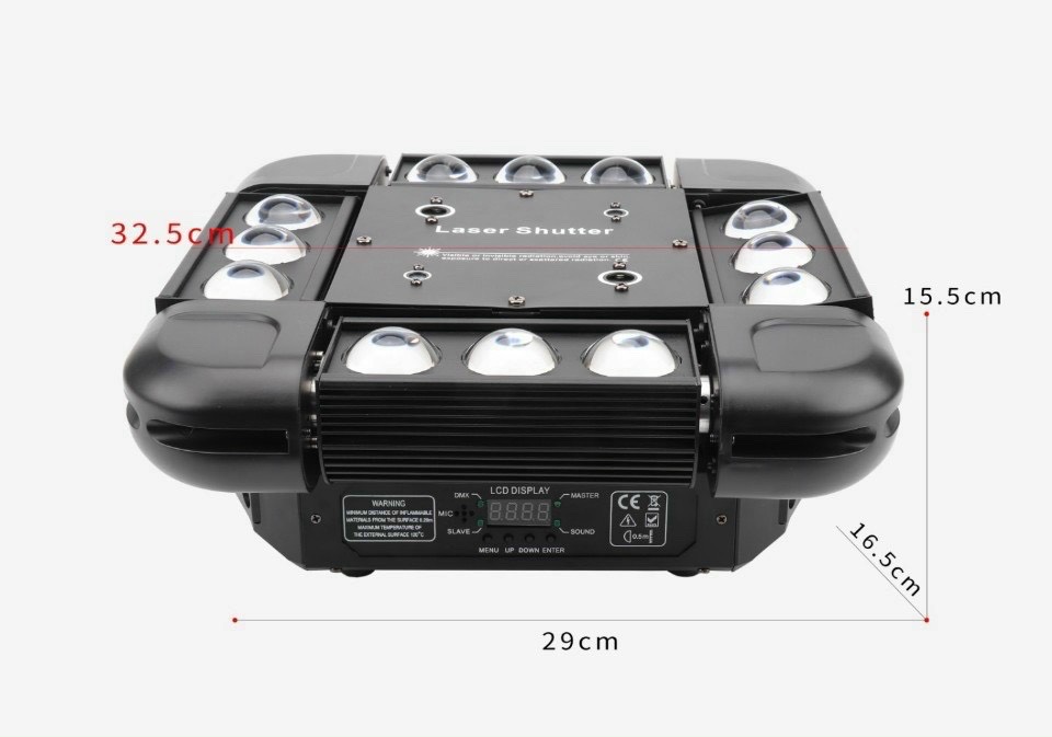Square Moving Head Light 12 Beam 3-in-1 LED