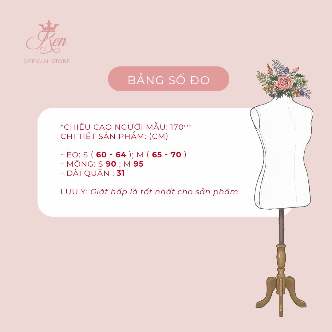 REN BY TEE - Chân Váy Quần Kaki Xếp Li