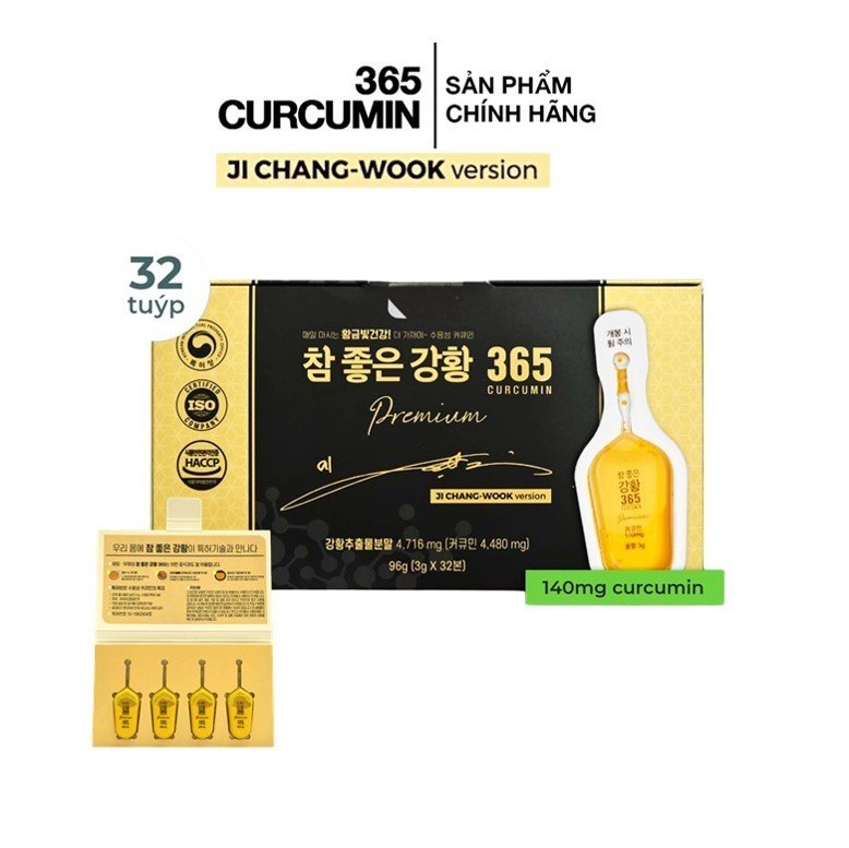 Tinh chất Nghệ Nano Curcumin 365 Premium Hàn Quốc 7680mg 96 tép Hộp 3 lốc