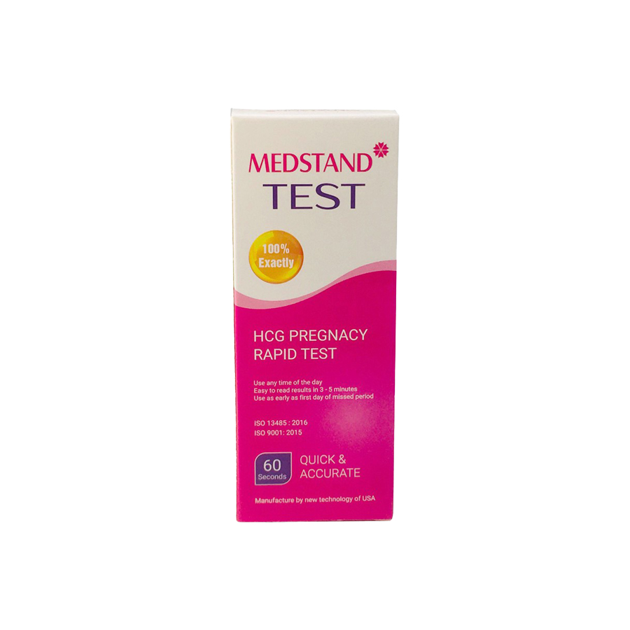[HCM] [CHÍNH HÃNG] Que thử thai Medstand Test HCG Pregnacy rapid test dụng cụ y tế phát hiện thai sớm, nhanh chóng, chính xác