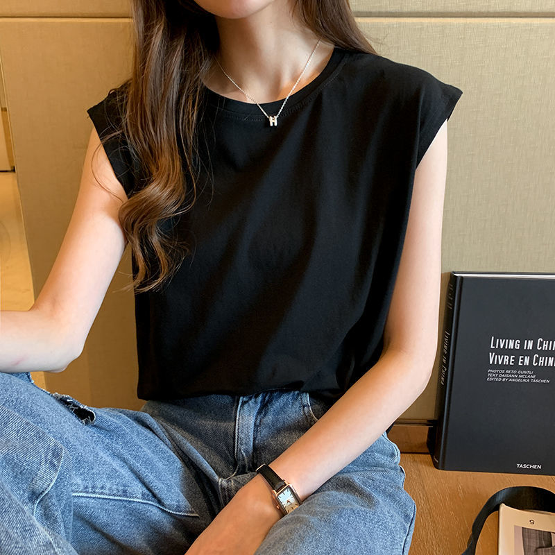 Áo thun sát nách nữ trơn màu cá tính