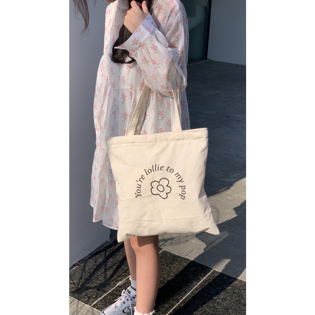 Túi tote vải canvas in hình LOLLIE STUDIO ACC295