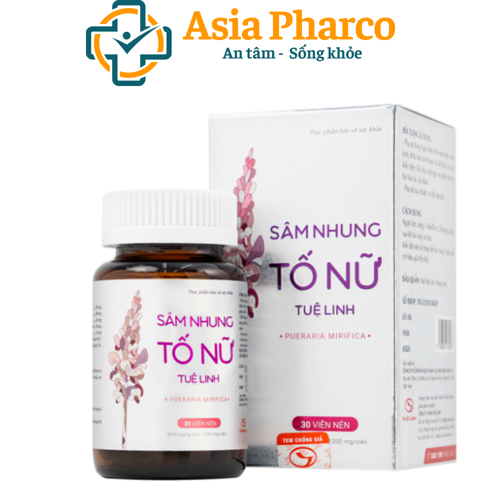 Sâm nhung tố nữ Tuệ Linh- Bổ sung nội tiết tố, cải thiện sinh lý nữ, đẹp da - Lọ 30 viên